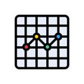 Chart vector flat color icon Royalty Free Stock Photo