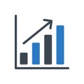 Chart  vector glyph  colour icon Royalty Free Stock Photo