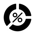 Chart vector glyph flat icon
