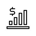 Chart vector thin line icon Royalty Free Stock Photo