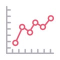 Chart vector color line icon Royalty Free Stock Photo