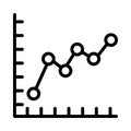 Chart thin  line vector icon Royalty Free Stock Photo