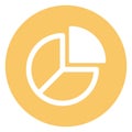 Chart infographic, circle chart  Isolated Vector Icon that can be easily modified or edit Royalty Free Stock Photo
