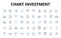 Chart investment linear icons set. Portfolio, Analysis, Return, Volatility, Allocation, Risk, Growth vector symbols and