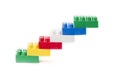 Chart made from lego. Competition creativity concept. Royalty Free Stock Photo