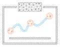 Chart Polygonal Frame Vector Mesh Illustration Royalty Free Stock Photo