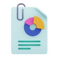 Chart report 3d rendering isometric icon. Royalty Free Stock Photo