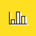 Chart simple vector icon illustration Royalty Free Stock Photo