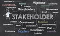 Chart with Stakeholder and Buzzwords Royalty Free Stock Photo