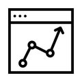 Chart thin line vector icon Royalty Free Stock Photo