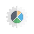 Chart vector flat colour icon Royalty Free Stock Photo
