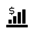 Chart vector glyph flat icon Royalty Free Stock Photo