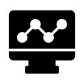 Chart glyph flat vector icon Royalty Free Stock Photo