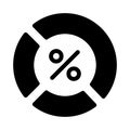 Chart glyph flat vector icon Royalty Free Stock Photo