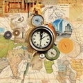 Charted Memories: Tracing Personal Travels Royalty Free Stock Photo