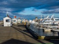 Charter fishing boat pier Royalty Free Stock Photo