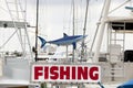 Charter Fishing Sign with Shark Royalty Free Stock Photo