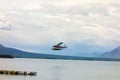 A charter plane used for tours and cargo on atlin lake Royalty Free Stock Photo