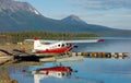 A charter plane used for tours and cargo on atlin lake Royalty Free Stock Photo