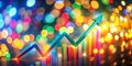 Charting a Course for Success Visualizing Positive Growth and Achievement with a Dynamic Upward Trend Graph