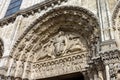 Chartres Cathedral Central Tympanum Portal Royalty Free Stock Photo