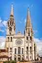 Chartres cathedral facade Royalty Free Stock Photo