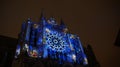 Chartres cathedral light show Royalty Free Stock Photo