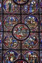 Chartres - Cathedral, stained glass window Royalty Free Stock Photo