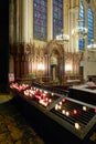 Chartres France. The Cathedral. Praying in a chapel