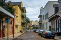 Chartres Street, in the French Quarter, New Orleans, Louisiana Royalty Free Stock Photo