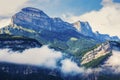 Chartreuse Mountains seen from Grenoble Royalty Free Stock Photo