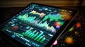 charts data on tablet