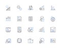 Charts and diagrams outline icons collection. Charts, Diagrams, Graphs, Maps, Plots, Figures, Tables vector and