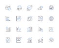 Charts and diagrams outline icons collection. Charts, Diagrams, Graphs, Maps, Plots, Figures, Tables vector and