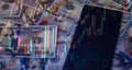 Charts of financial instruments with various type of indicators including volume analysis for professional technical analysis on