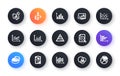Charts and graphs icons. Infochart, Block diagram and Algorithm. Classic icon set. Vector Royalty Free Stock Photo