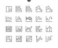 Charts UI Pixel Perfect Well-crafted Vector Thin Line Icons 48x48 Grid for Web Graphics and Apps. Simple Minimal