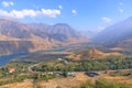 Charvak water reservoir near Tashkent in Uzbekistan Royalty Free Stock Photo