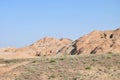 Charyn Canyon in Kazakhstan. Valley of castles in Kazakhstan. An analogue of the American Grand Canyon. Colorful stone mountains