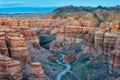 Charyn Canyon in South East Kazakhstan, taken in August 2018 taken in hdr Royalty Free Stock Photo