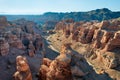 Charyn Canyon in South East Kazakhstan, taken in August 2018 taken in hdr Royalty Free Stock Photo