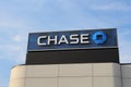 Chase Bank Sign, Logo Against Blue Sky