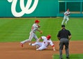 Chase Utley and Bryce Harper Royalty Free Stock Photo