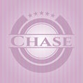 Chase vintage pink emblem. Detailed design. EPS10