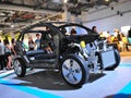 Chassis of BMW i3 urban electric car on display at BMW World 2014