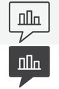 Chat analytics line and solid vector icon set Royalty Free Stock Photo