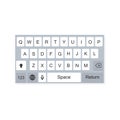 Chat app template whith mobile keyboard. Social network concept. Vector illustration. Message.