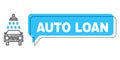 Misplaced Auto Loan Message Bubble and Hatched Car Wash Icon Royalty Free Stock Photo