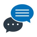 Chat balloon, chat bubble Vector icon which can easily modify Royalty Free Stock Photo