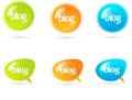 Chat or blog bubbles.